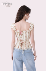 Flora Lace Bustier Blouse