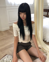 Huben Off-Shoulder Short Sleeve T-Shirt