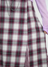 vintage check skirt red ver.