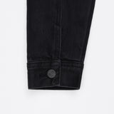 BLACK LOOSE FIT CROPPED DENIM JACKET code 20003