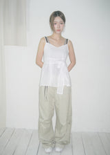 RIBBON STRAP BUSTIER TOP
