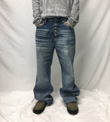 5-Button Fly Flared Denim Pants