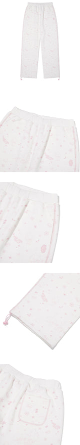TROLLS VINTAGE グラフィックナッピングワイドジョガーパンツ - WHITE