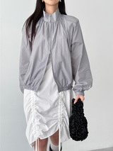 balloon shirring wind jumper