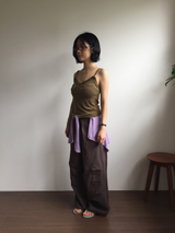 Otti frill button sleeveless top (3color)