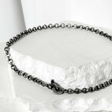 SS-6mm BOLD O chain necklace_dark silver