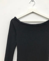 Pom-Pom Off-Shoulder Knit Top (2color)