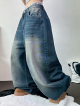 グラデーションバルーンロングデニムパンツ🩵🤍