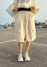 BALLOON CARGO HALF PANTS