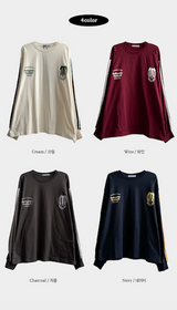 Football Two-Line Loose Fit Sweatshirt