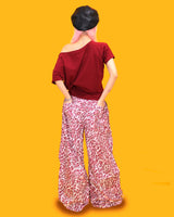 ビビットレオパードワイドパンツ (2color)