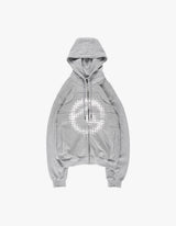 EXP WARLD LOGO HOODIE ZIP UP GRAY