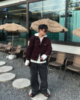 クロップドウェスタンコーデュロイトラッカージャケット