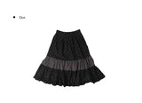 Moel Check Dot Tiered Midi Skirt