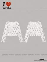 Mini Dog Printed Cardigan Top Set