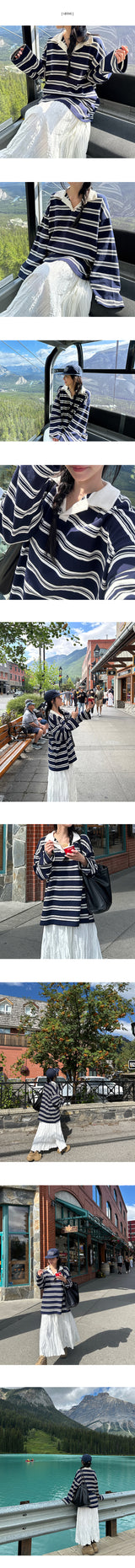 Ritz Dangara loose fit collar long sleeve shirt