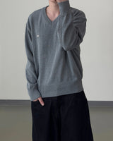 Seron V-Neck Patch Knit