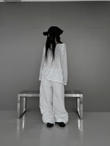 under nylon shirring pants (2color)