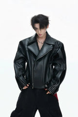 Crocodile Pattern Moto Jacket