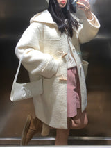 [MADE] トイットウールアルパカハンドメイドトグルフードコート