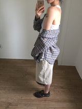 サマーガーゼチェックシャツ (2color)