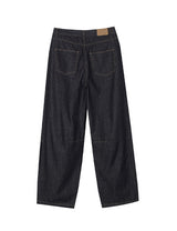 Medin Curved Linen Denim Pants