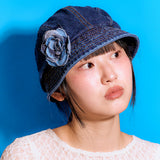 Flower Denim Hat