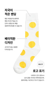 [3PACK] 1507 UNISEX DOT BASIC SOCKS - big dot white colorpack