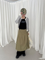 fancy buckle wrap skirt 
