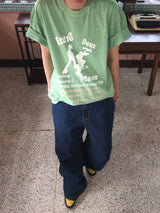 ヴィンテージバックプリントデニムパンツ