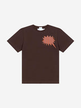 1/2 バブルガムテキストTシャツ (ブラウン)