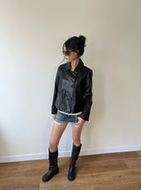 mini leather jacket