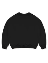 Women's two-tone broken logo crop sweatshirt black(FCE1TS301W)