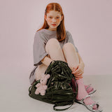 METALIC STRING BAG (KHAKI)