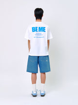 ラビットTシャツ_ホワイト/ブルー