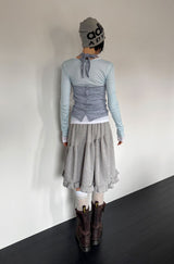 DEAR FRILL MIDI SKIRT