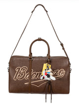 13DE MARZO Pilot Bear Travel Bag Medium Brown