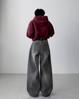 Beryl Gray Wide Denim