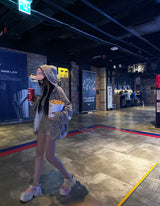 レオパードペイントプラットフォームクロッグホールフープスリッパーズ