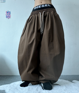 ベーシックラインバルーンコットンパンツ💛🤍🖤🤎💚 - 5カラー