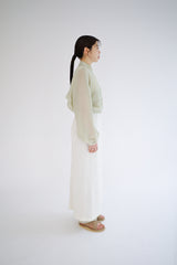 Sheer wide jumper, Light khaki