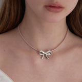 Cutie Loop Ribbon Necklace_2 color