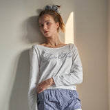 Cut-Off Long Sleeve_Navy