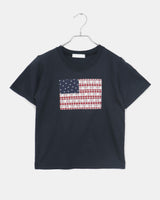 Ktin American Flag Patch Lace Short-Sleeved T-Shirt