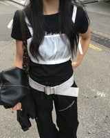Suede big belt