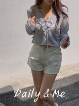 frill see-through cardigan(4color)