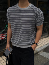 Lek danjara henley neck short sleeve t-shirt