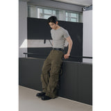 High ribbed henry neck half sleeves(Gray)