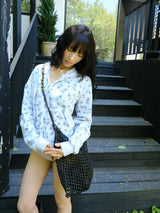 terry floral hoodie