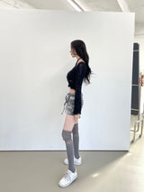 1139. Piercing star denim mini sk